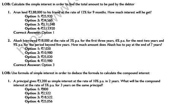 CBSE Class 8 Maths Comparing Quantities Worksheet Set A